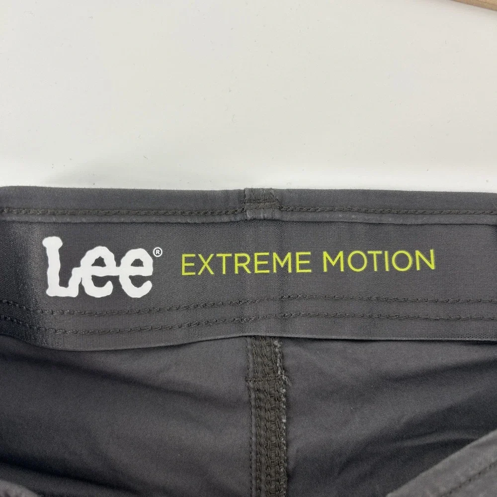 Lee Shorts Men's 29 Grey Extreme Motion Cargo Cotton Outdoor Sports Hiker NWT